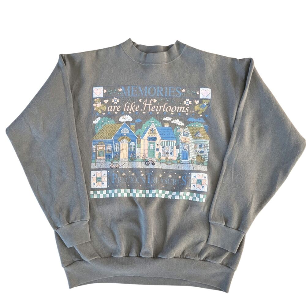 VTG Tultex crewneck grandma sweatshirt cottage core size medium
